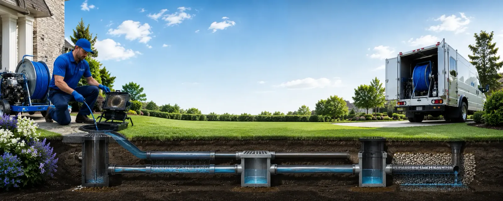 Outdoor drain cleaning information for Rice, TX